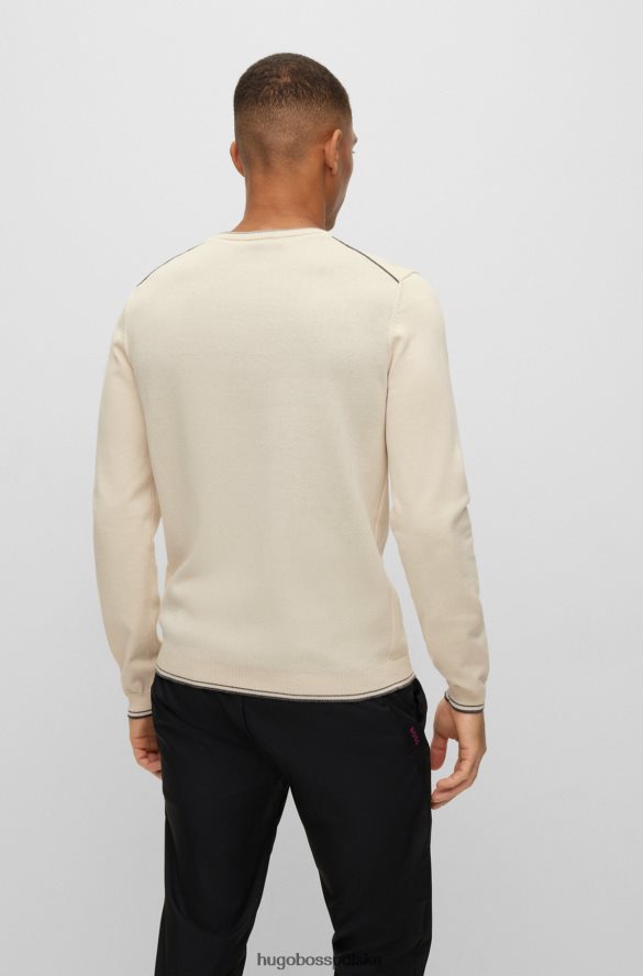 Hugo Boss hugo sweter o regularnym kroju z bawełny organicznej z zaokrąglonym logo w kolorze białym biały R0X0H61490