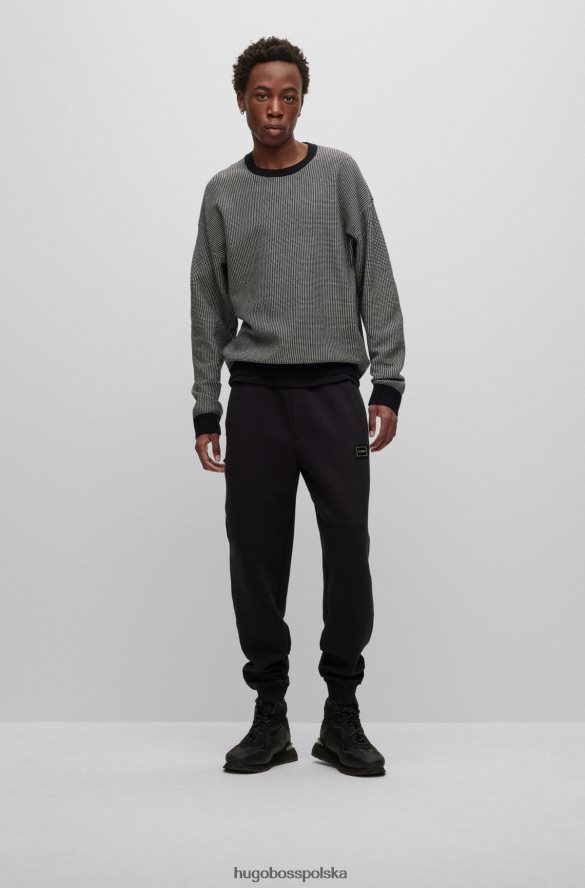 Hugo Boss hugo sweter z bawełny organicznej z logo w kolorze szarym szary R0X0H64242