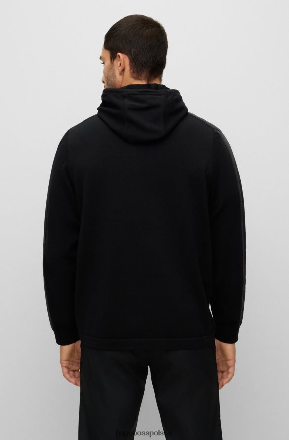 Hugo Boss hybrydowa bluza z kapturem o swobodnym kroju w kolorze czarnym hugo czarny R0X0H62068