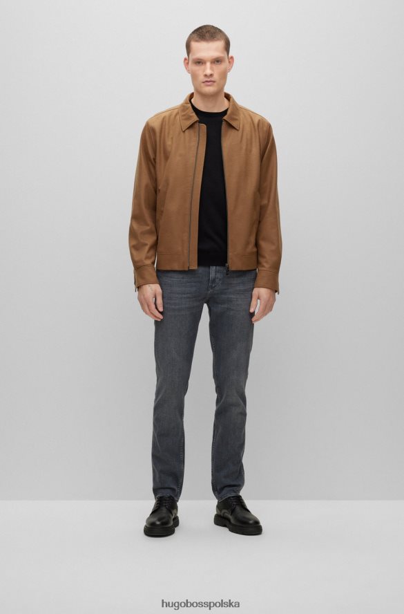 Hugo Boss sweter o dopasowanym kroju z dziewiczej wełny hugo w kolorze czarnym czarny R0X0H62599