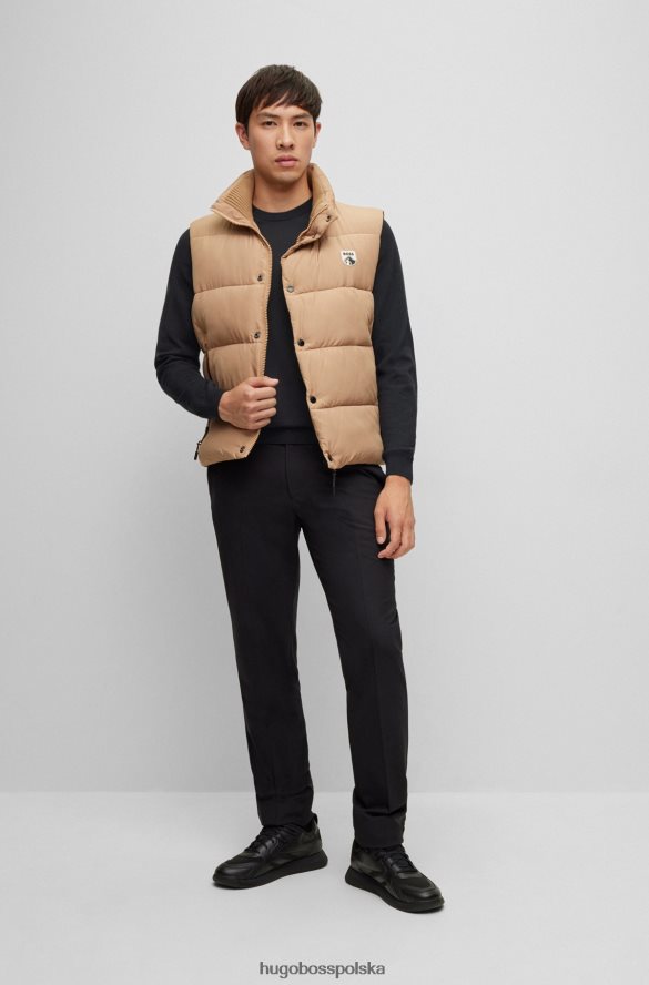 Hugo Boss sweter z wyszytym logo, wykonany z odpowiedzialnej wełny, w kolorze czarnym hugo czarny R0X0H61644