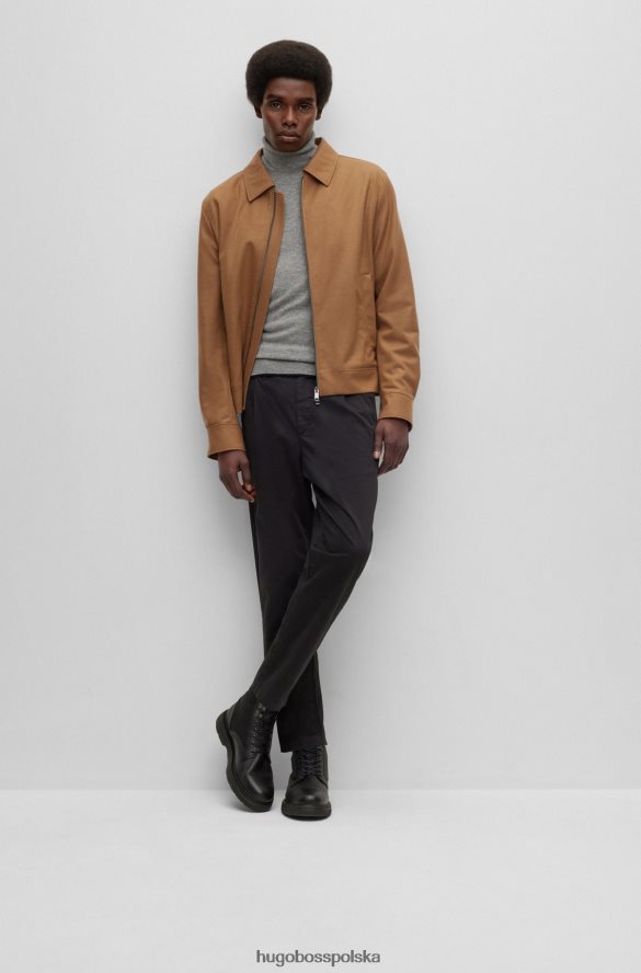 Hugo Boss szary sweter hugo o regularnym kroju z odpowiedzialnego włoskiego kaszmiru szary R0X0H64393